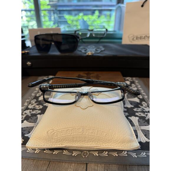 Chrome Hearts Glasses 'Slap Nuts I' Glossy Black - Picture 4 of 5